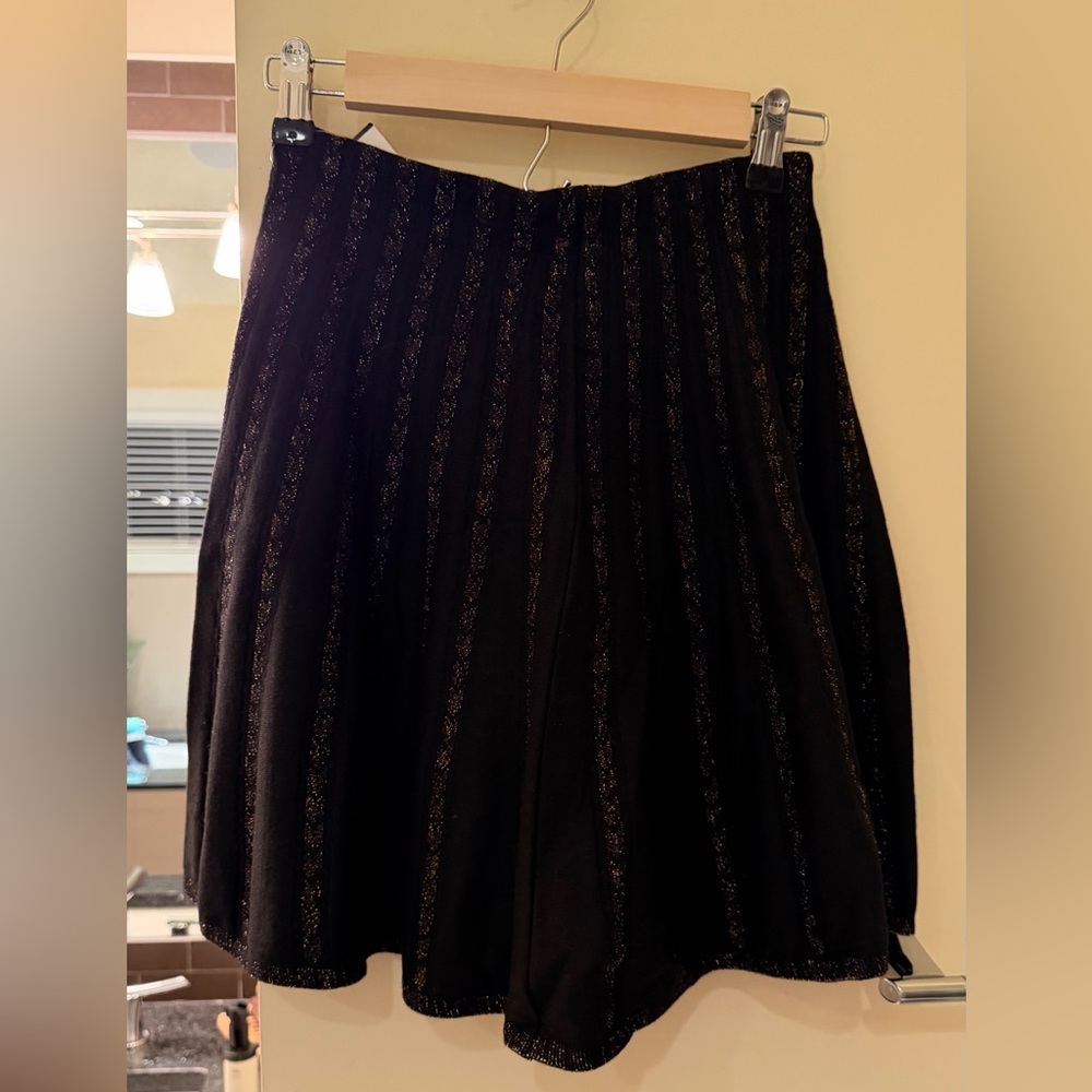 RVN Black and Gold Skater Skirt